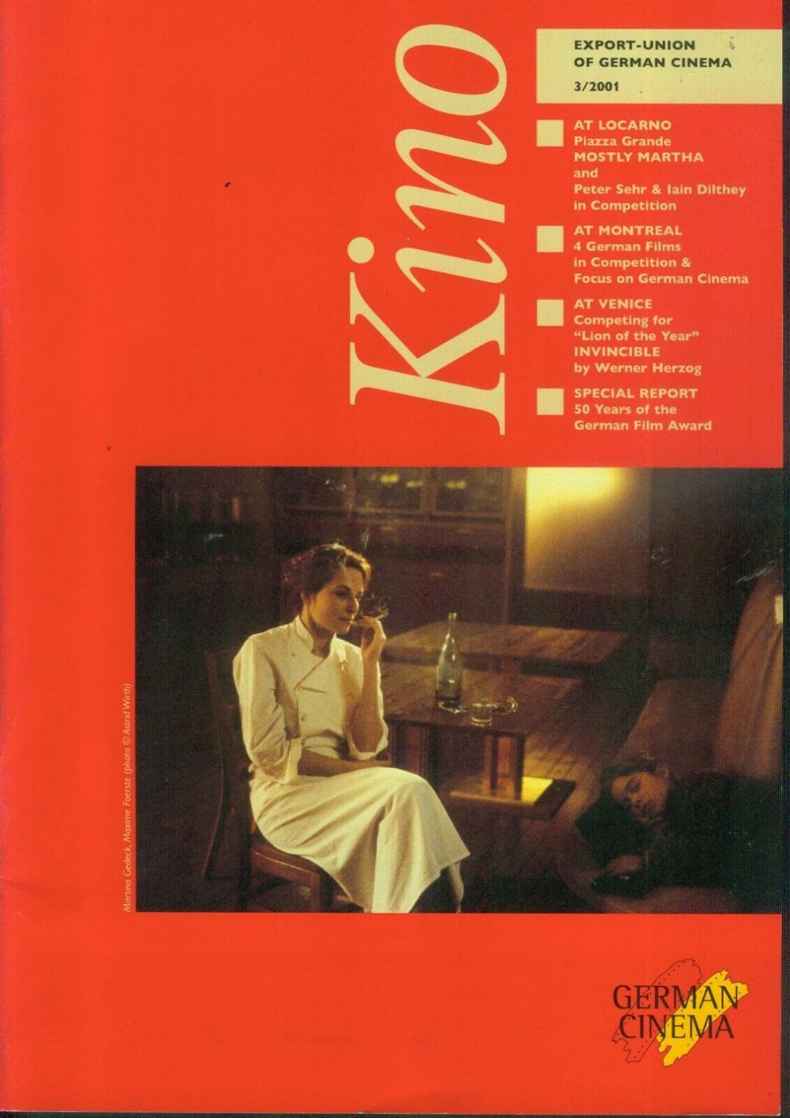 KINO-GERMAN CINEMA magazine side cover Issue 3    2001